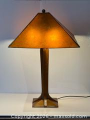 MaxSold Auction: Stickley Oak Arts & Crafts Table Lamp with Mica Shade 1 of 2  - East York (Ontario, Canada) PARTNER MANAGED Estate Sale Online Auction -  Forest Hill