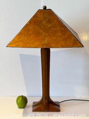 MaxSold Auction: Stickley Oak Arts & Crafts Table Lamp with Mica Shade 1 of 2  - East York (Ontario, Canada) PARTNER MANAGED Estate Sale Online Auction -  Forest Hill