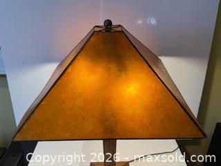 MaxSold Auction: Stickley Oak Arts & Crafts Table Lamp with Mica Shade 1 of 2  - East York (Ontario, Canada) PARTNER MANAGED Estate Sale Online Auction -  Forest Hill