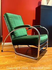 MaxSold Auction: Vintage Art Deco Chrome + Emerald Green Lounge Chair - East York (Ontario, Canada) PARTNER MANAGED Estate Sale Online Auction -  Forest Hill