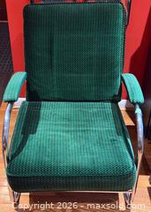 MaxSold Auction: Vintage Art Deco Chrome + Emerald Green Lounge Chair - East York (Ontario, Canada) PARTNER MANAGED Estate Sale Online Auction -  Forest Hill