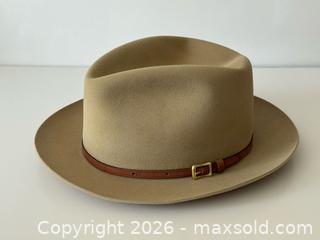 MaxSold Auction: Vintage Cavanagh Felt Fedora Hat in Tan with Leather Buckle Band - East York (Ontario, Canada) PARTNER MANAGED Estate Sale Online Auction -  Forest Hill