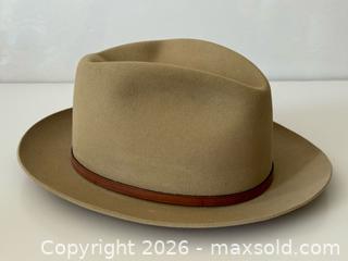 MaxSold Auction: Vintage Cavanagh Felt Fedora Hat in Tan with Leather Buckle Band - East York (Ontario, Canada) PARTNER MANAGED Estate Sale Online Auction -  Forest Hill