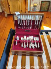 MaxSold Auction: Birks Regency Plate Flatware Set with Wooden Presentation Box A - Mississauga (Ontario, Canada) Moving Online Auction - Pond Street