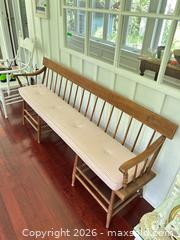 MaxSold Auction: Wood Farmhouse Windsor Spindle-back Bench D - Mississauga (Ontario, Canada) Moving Online Auction - Pond Street