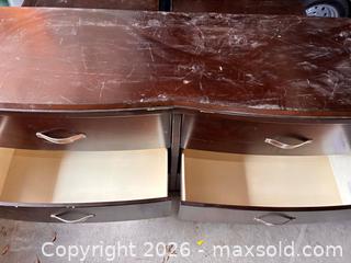 MaxSold Auction: 6-Drawer Dark Cherry Dresser with Curved Front - Essa (Ontario, Canada) SELLER MANAGED Reseller Online Auction - Stonemount Crescent
