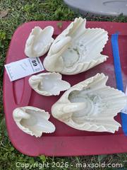 MaxSold Auction: Lenox Porcelain Swan Planter / Candy Dish Set of 5 - Pennington (New Jersey, USA) PARTNER MANAGED Downsizing Online Auction - Washington Crossing Pennington Road