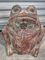 MaxSold Auction: Metal Dog Yard Sculpture & Concrete Frog Planter - Cypress (Texas, USA) PARTNER MANAGED Downsizing Online Auction - Woodworth Drive