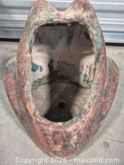 MaxSold Auction: Metal Dog Yard Sculpture & Concrete Frog Planter - Cypress (Texas, USA) PARTNER MANAGED Downsizing Online Auction - Woodworth Drive