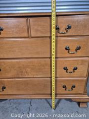 MaxSold Auction: TRUTYPE Solid Wood Dresser / Chest of Drawers, Light Brown - Cypress (Texas, USA) PARTNER MANAGED Downsizing Online Auction - Woodworth Drive