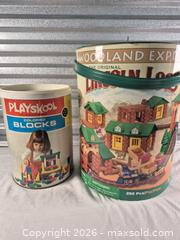 MaxSold Auction: Vintage Playskool & Lincoln Logs Building Set - Cypress (Texas, USA) PARTNER MANAGED Downsizing Online Auction - Woodworth Drive