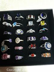 MaxSold Auction: (NEW) Lot of 36 925 Sterling Silver Rings - Mixed Styles & Colors - Clearview (Newlowell) (Ontario, Canada) SELLER MANAGED Reseller Online Auction - County Road 10