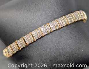 MaxSold Auction: 10k(18.45g), natural diamond (1.44ct), diamond (0.29ct)bracelet 7.5" - Toronto (Ontario, Canada) PARTNER MANAGED Downsizing Online Auction - Yonge Street