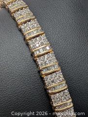 MaxSold Auction: 10k(18.45g), natural diamond (1.44ct), diamond (0.29ct)bracelet 7.5" - Toronto (Ontario, Canada) PARTNER MANAGED Downsizing Online Auction - Yonge Street