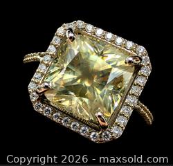 MaxSold Auction: 10k(4g), natural diamond (4.5ct), diamond (0.3ct)ring, size 7.25 - Toronto (Ontario, Canada) PARTNER MANAGED Downsizing Online Auction - Yonge Street
