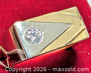 MaxSold Auction: 14k(12.07g), lab diamond (0.25ct)ring - Toronto (Ontario, Canada) PARTNER MANAGED Downsizing Online Auction - Yonge Street