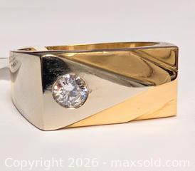 MaxSold Auction: 14k(12.07g), lab diamond (0.25ct)ring - Toronto (Ontario, Canada) PARTNER MANAGED Downsizing Online Auction - Yonge Street
