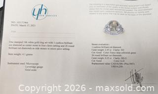 MaxSold Auction: 14k(4.1g), natural diamond (2.45ct), diamond (0.25ct)ring, size 7 - Toronto (Ontario, Canada) PARTNER MANAGED Downsizing Online Auction - Yonge Street