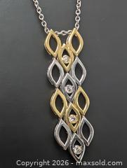 MaxSold Auction: 18k(10.4g), natural diamond (0.08ct) two tone necklace 16" - Toronto (Ontario, Canada) PARTNER MANAGED Downsizing Online Auction - Yonge Street