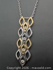 MaxSold Auction: 18k(10.4g), natural diamond (0.08ct) two tone necklace 16" - Toronto (Ontario, Canada) PARTNER MANAGED Downsizing Online Auction - Yonge Street