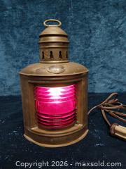 MaxSold Auction: Vintage red nautical lamp - Fairfield (California, USA) SELLER MANAGED Downsizing Online Auction - Dobe Lane (STORAGE)