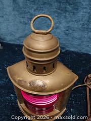 MaxSold Auction: Vintage red nautical lamp - Fairfield (California, USA) SELLER MANAGED Downsizing Online Auction - Dobe Lane (STORAGE)