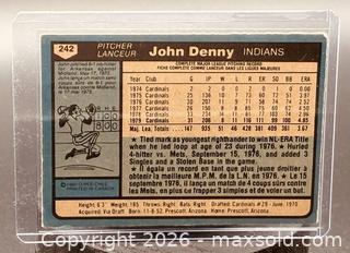 MaxSold Auction: 1980 O-Pee-Chee John Denny Baseball Collectible Trading Card  - Newmarket (Ontario, Canada) PARTNER MANAGED Reseller Online Auction - Walter Avenue