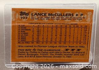 MaxSold Auction: 1988 Topps Lance McCullers Baseball Collectible Trading Card  - Newmarket (Ontario, Canada) PARTNER MANAGED Reseller Online Auction - Walter Avenue