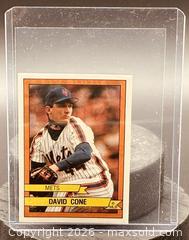 MaxSold Auction: 1989 Panini David Cone Stricker Baseball Collectible Trading Card  - Newmarket (Ontario, Canada) PARTNER MANAGED Reseller Online Auction - Walter Avenue