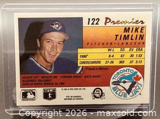 MaxSold Auction: 1991 O-Pee-Chee Premier Mike Timlin Baseball Collectible Trading Card  - Newmarket (Ontario, Canada) PARTNER MANAGED Reseller Online Auction - Walter Avenue