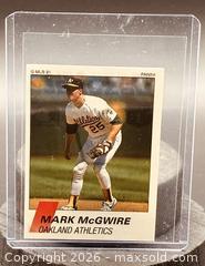 MaxSold Auction:  1991 Panini Mark McGwire Baseball Collectible Trading Card  - Newmarket (Ontario, Canada) PARTNER MANAGED Reseller Online Auction - Walter Avenue