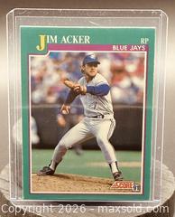 MaxSold Auction: 1991 Score Jim Acker Baseball Collectible Trading Card  - Newmarket (Ontario, Canada) PARTNER MANAGED Reseller Online Auction - Walter Avenue