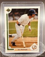 MaxSold Auction: 1991 Upper Deck Don Mattingly Baseball Collectible Trading Card  - Newmarket (Ontario, Canada) PARTNER MANAGED Reseller Online Auction - Walter Avenue