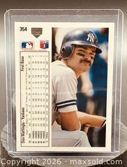 MaxSold Auction: 1991 Upper Deck Don Mattingly Baseball Collectible Trading Card  - Newmarket (Ontario, Canada) PARTNER MANAGED Reseller Online Auction - Walter Avenue