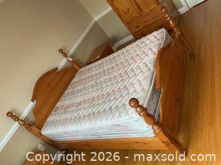 MaxSold Auction: Pine Queen Bed Frame C - Kingston (Ontario, Canada) SELLER MANAGED Downsizing Online Auction - Rankin Crescent