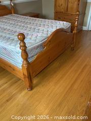 MaxSold Auction: Pine Queen Bed Frame C - Kingston (Ontario, Canada) SELLER MANAGED Downsizing Online Auction - Rankin Crescent