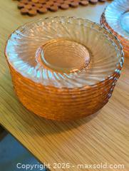 MaxSold Auction: Arcoroc made in France Iridescent Pink Glass dinner set with glassware - Markham (Ontario, Canada) SELLER MANAGED Downsizing Online Auction -  Kings College Road