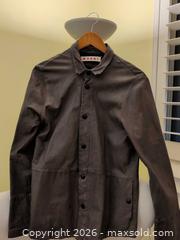MaxSold Auction: Marni Men's Brown Leather and Suede Jacket, Size Medium - Markham (Ontario, Canada) SELLER MANAGED Downsizing Online Auction -  Kings College Road