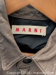 MaxSold Auction: Marni Men's Brown Leather and Suede Jacket, Size Medium - Markham (Ontario, Canada) SELLER MANAGED Downsizing Online Auction -  Kings College Road