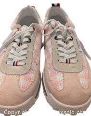 MaxSold Auction: Thom Browne Women's Pink & White Suede Tweed Sneakers EU 41 - Markham (Ontario, Canada) SELLER MANAGED Downsizing Online Auction -  Kings College Road