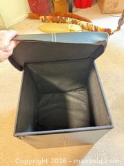 MaxSold Auction: Black Foldable Cube Storage Ottoman with Lid (Medium) 16x16x16 - Vancouver (British Columbia, Canada) SELLER MANAGED Estate Sale Online Auction - West King Edward Avenue (CONDO)