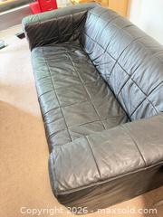 MaxSold Auction: Black Leather 3-Seat Sofa / Couch — 70 x 33 x 27 - Vancouver (British Columbia, Canada) SELLER MANAGED Estate Sale Online Auction - West King Edward Avenue (CONDO)