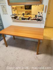 MaxSold Auction: Ikea  Rectangular Light Wood Dining Table, Seats 4-6 31x59x28” height - Vancouver (British Columbia, Canada) SELLER MANAGED Estate Sale Online Auction - West King Edward Avenue (CONDO)