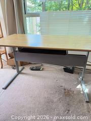 MaxSold Auction: Large Laminate work Desk with Metal Frame and Keyboard Tray 28x55x27” height - Vancouver (British Columbia, Canada) SELLER MANAGED Estate Sale Online Auction - West King Edward Avenue (CONDO)