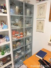 MaxSold Auction: Maybe Ikea Billy Double-Door Glass Display / Curio Cabinet with Metal Frame NO CONENTS!!! - Vancouver (British Columbia, Canada) SELLER MANAGED Estate Sale Online Auction - West King Edward Avenue (CONDO)