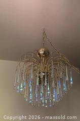 MaxSold Auction: Large Vintage Italian Murano Glass Teardrop Waterfall Chandelier - San Jose (California, USA) SELLER MANAGED Downsizing Online Auction - Gretchen Lane