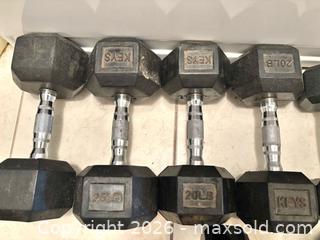 MaxSold Auction: Keys Hex Dumbbells - Newmarket (Ontario, Canada) SELLER MANAGED Downsizing Online Auction - Silken Laumann Drive