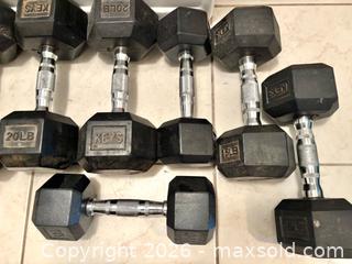 MaxSold Auction: Keys Hex Dumbbells - Newmarket (Ontario, Canada) SELLER MANAGED Downsizing Online Auction - Silken Laumann Drive