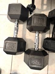 MaxSold Auction: Various Branded Hex and Steel Dumbbells - Newmarket (Ontario, Canada) SELLER MANAGED Downsizing Online Auction - Silken Laumann Drive