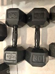 MaxSold Auction: Various Branded Hex and Steel Dumbbells - Newmarket (Ontario, Canada) SELLER MANAGED Downsizing Online Auction - Silken Laumann Drive
